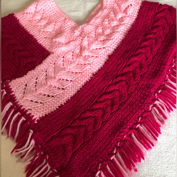 Other - Child’s Pink crochet pancho